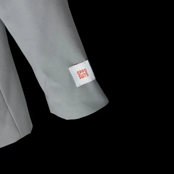 OppoSuits Big Boys' Groovy Solid Grey Dove Suit‎ Jacket Sz 14Y - Picture 5 of 6